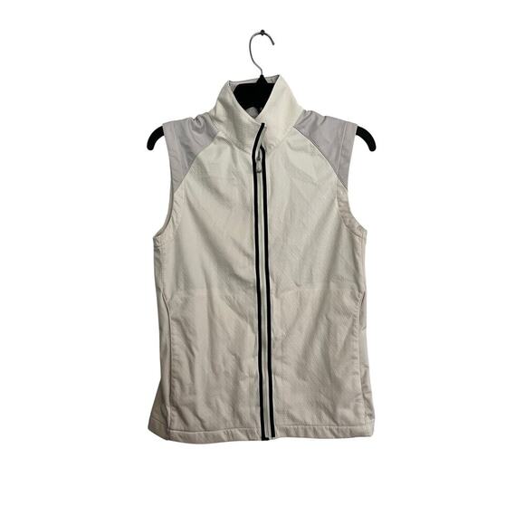 Nike Golf Women's White Gray Therma Fit Sleeveless Full Zip Victory Vest Size XS - Picture 1 of 6